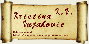Kristina Vujaković vizit kartica